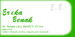 erika benak business card